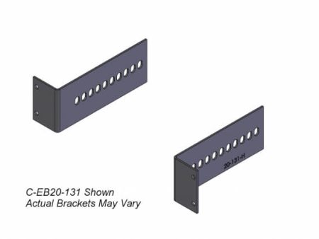 Havis C-EB20-181 - 2-Piece Equipment Mounting Bracket, 2-in Mounting Space, 1.81-in Bend Fashion